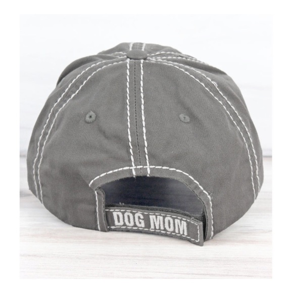 New Hat World’s Best Dog Mom Hat Ballcap in Gray Grey - Picture 2 of 3